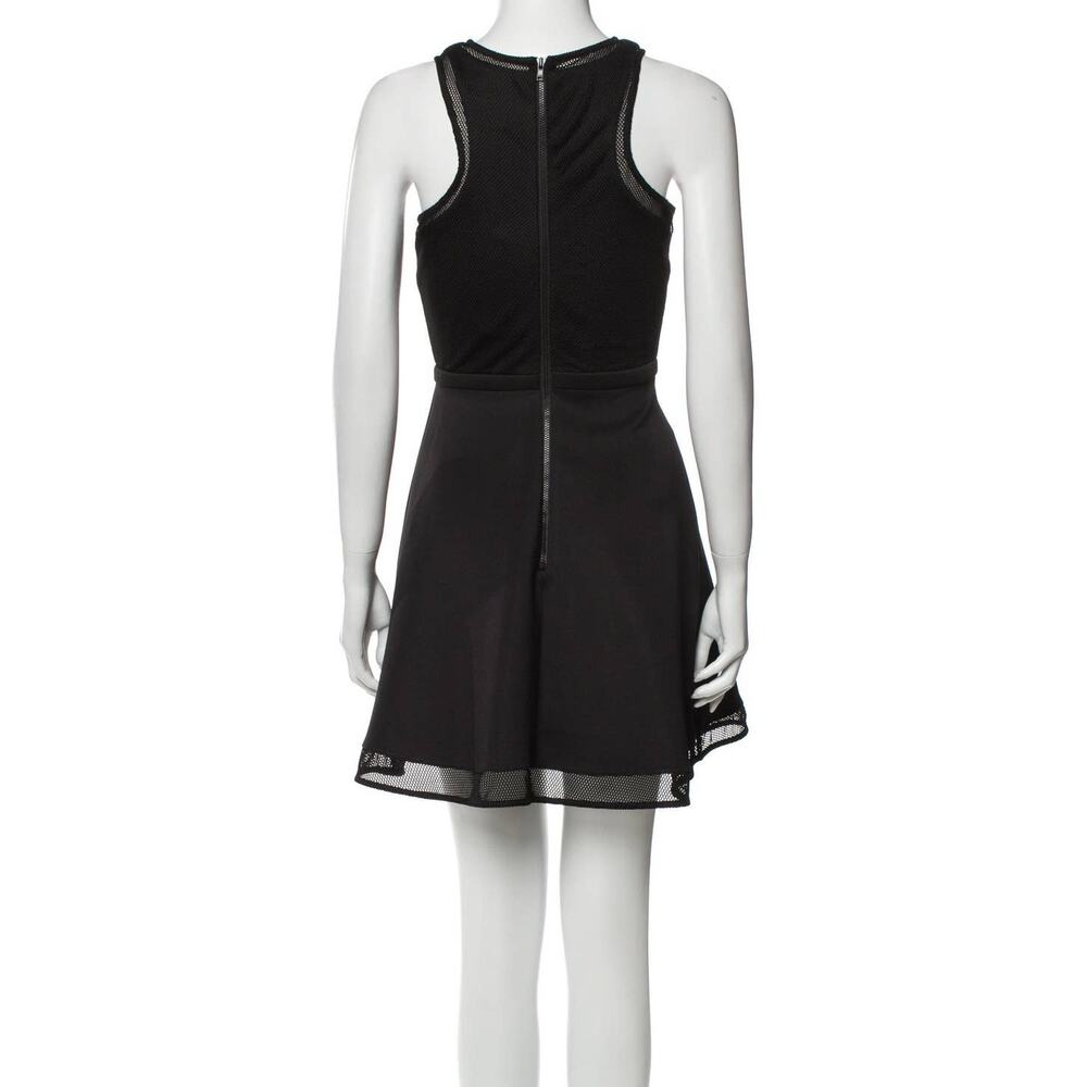 NWT Camilla and Marc Black Dress A-Line Mini Size 2 Scuba Net Top Night Out - Picture 7 of 16